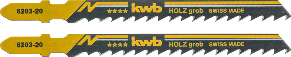 2 Stichsägeblätter, Einnockenschaft, grob, Holzbearbeitung, HCS