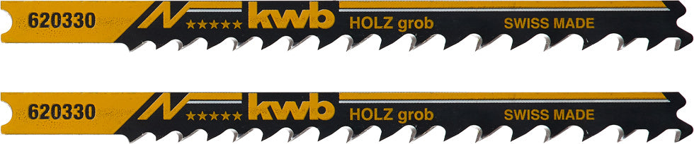2 Stichsägeblätter, Universalschaft, grob, Holzbearbeitung, HCS