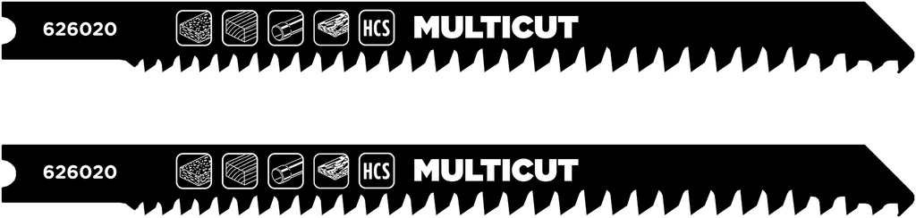 MULTICUT HCS-Stichsägeblätter, Holzbearbeitung, U-Schaft, fein-grob