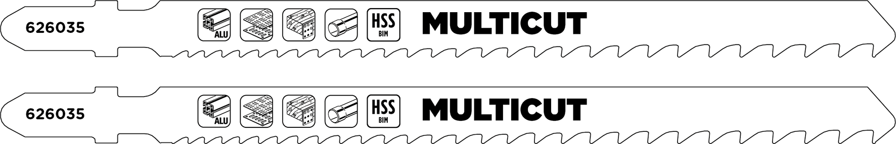 MULTICUT HSS-Bi-Metall-Stichsägeblätter, Mehrzweckverwendung