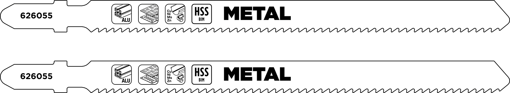 HSS-Bi-Metall-Stichsägeblätter, Metallbearbeitung, T-Schaft, mittel