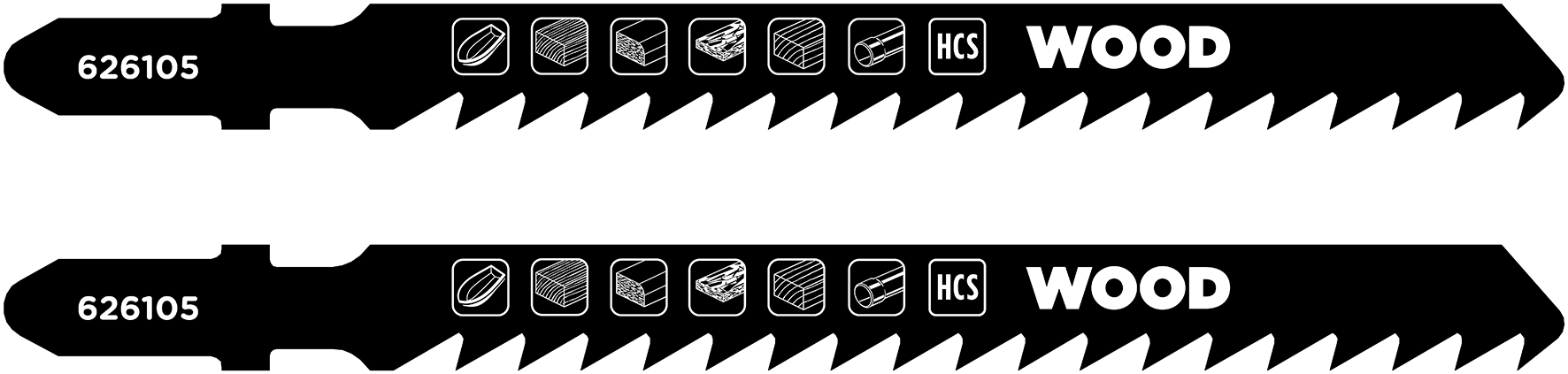 HCS-Stichsägeblätter, Holzbearbeitung, T-Schaft, grob, extra stark