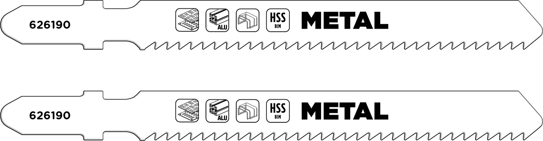 HSS-Bi-Metall-Stichsägeblätter, Metallbearbeitung, mittel