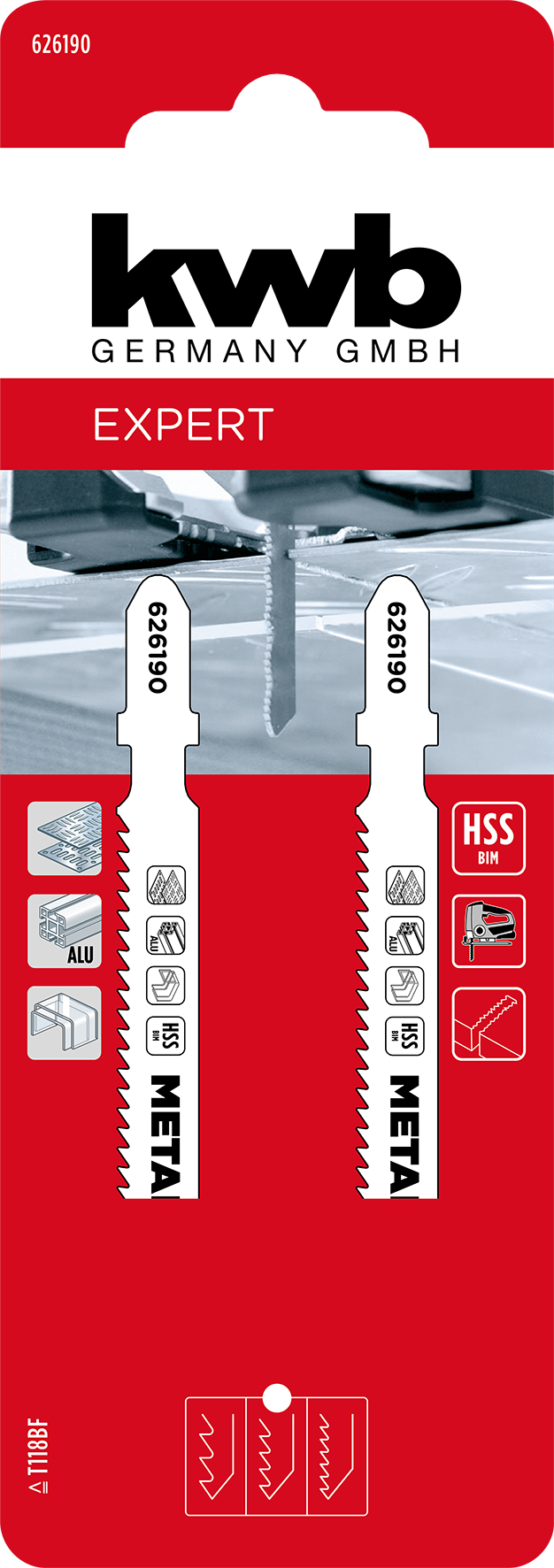 HSS-Bi-Metall-Stichsägeblätter, Metallbearbeitung, mittel