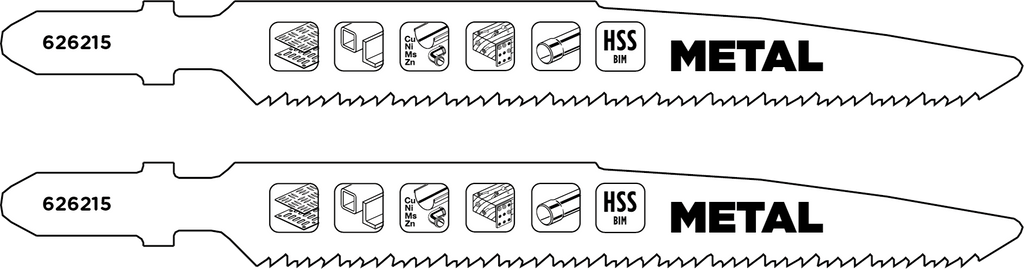 HSS-Bi-Metall-Stichsägeblätter, Metall- und Holzbearbeitung, fein