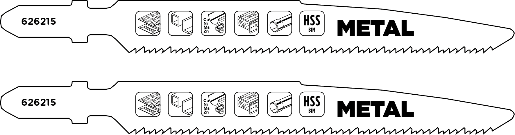 HSS-Bi-Metall-Stichsägeblätter, Metall- und Holzbearbeitung, fein