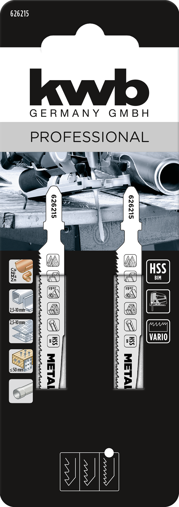 HSS-Bi-Metall-Stichsägeblätter, Metall- und Holzbearbeitung, fein