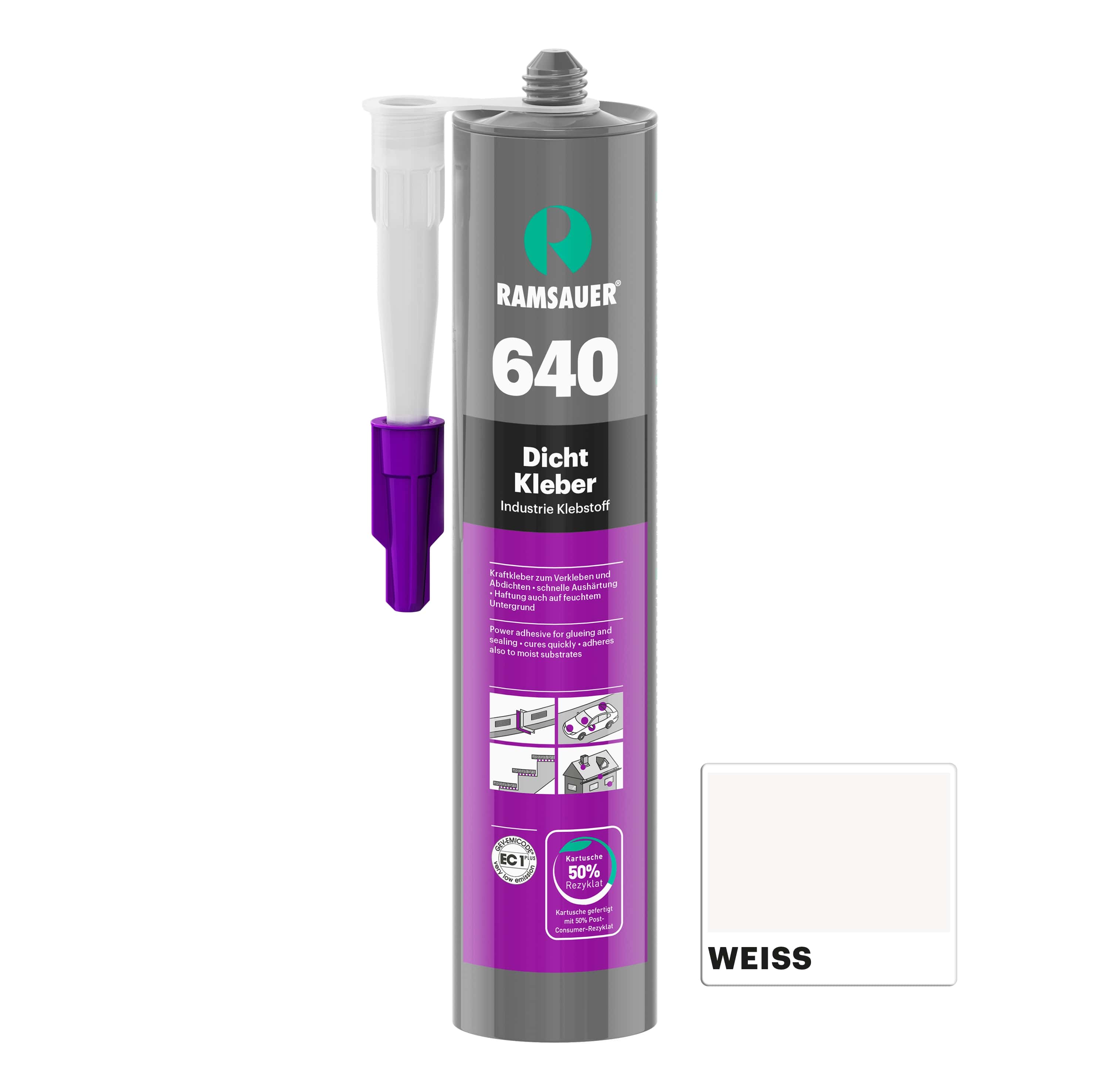 Industrie-Dicht-Kleber 640 weiß 310 ml