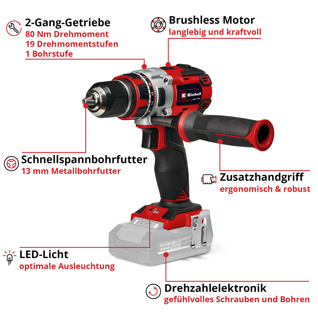 Akku-Bohrschrauber TP-CD 18/80 Li BL-Solo