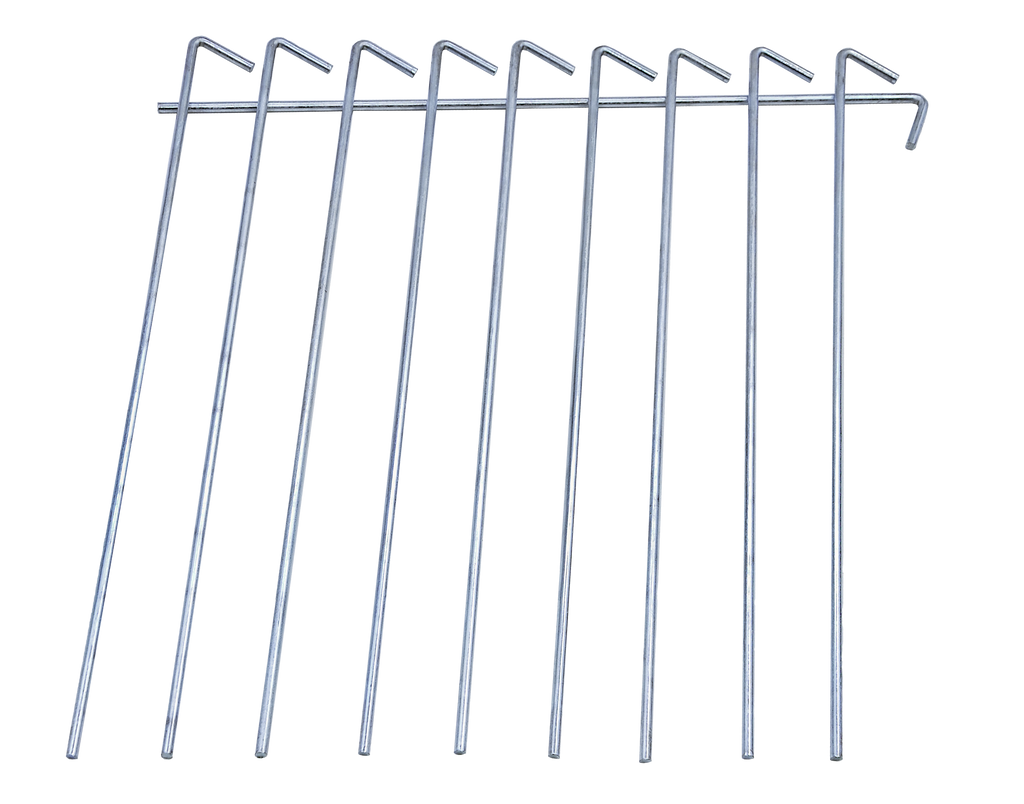 10 Metall-Heringe für Abdeckplanen