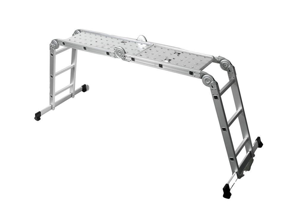 Alu-Vielzweckleiter 4x3 + Plattform