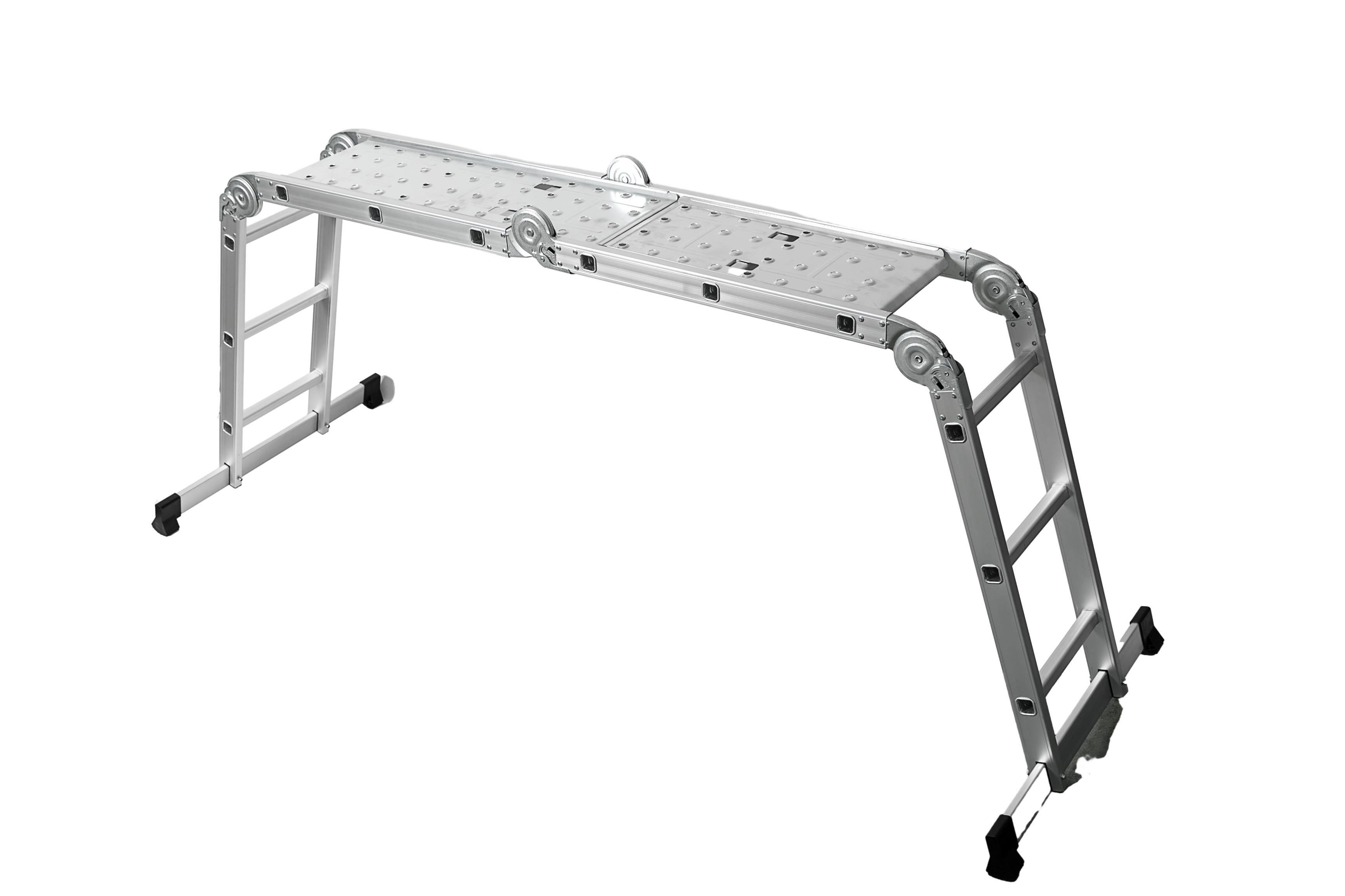 Alu-Vielzweckleiter 4x3 + Plattform