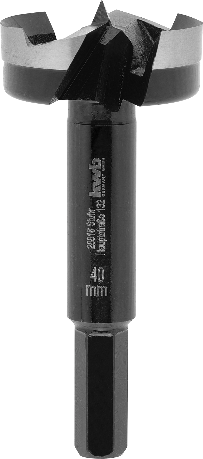Forstnerbohrer mit 3/8" Hex-Schaft, Ø 40 mm