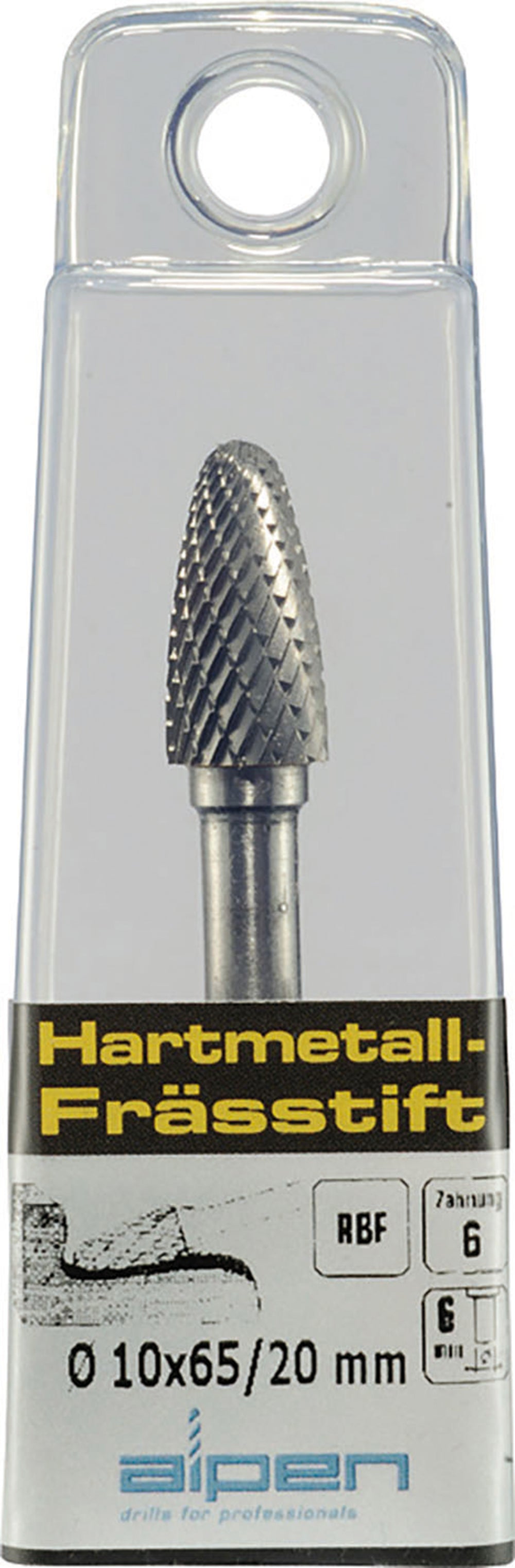 HM-Frässtift RBF 10 Ø x 65 mm