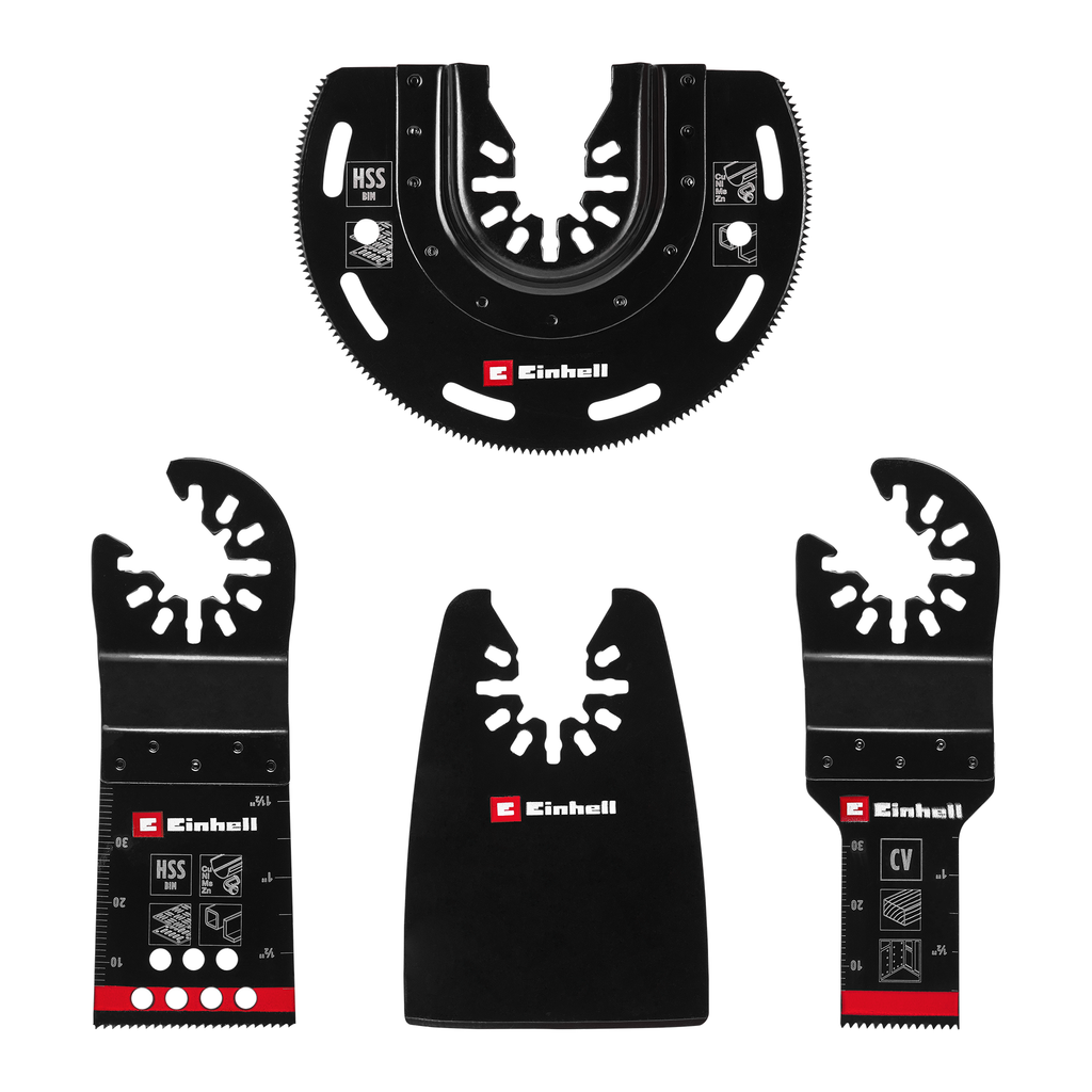 Multitool-Set mit Universalaufnahme, 4-tlg.