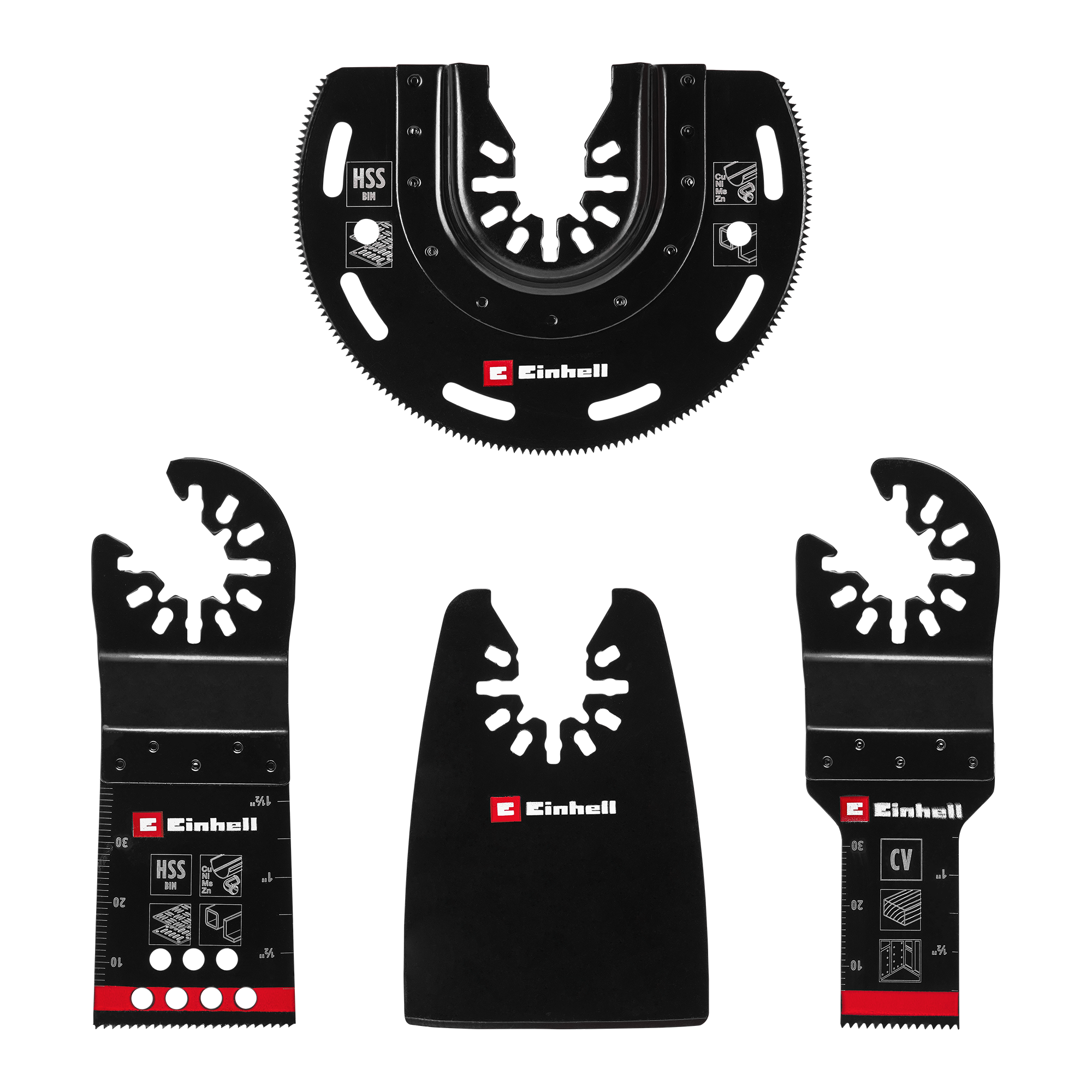 Multitool-Set mit Universalaufnahme, 4-tlg.