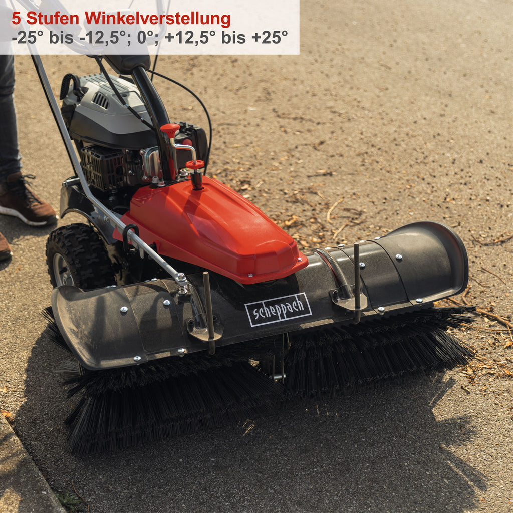 Benzin-Kehrmaschine + Schneeschild