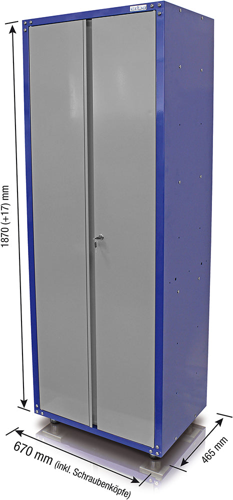 Hochschrank 2-türig 67 x 46,5 x 187 cm