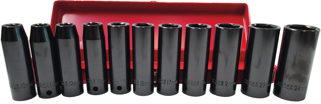 Schlagnuss-Satz 1/2" 11-tlg.