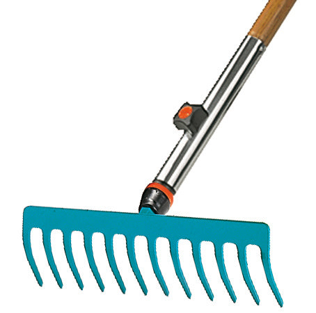 Rechen mit Stiel 30 cm, 12 Zinken
