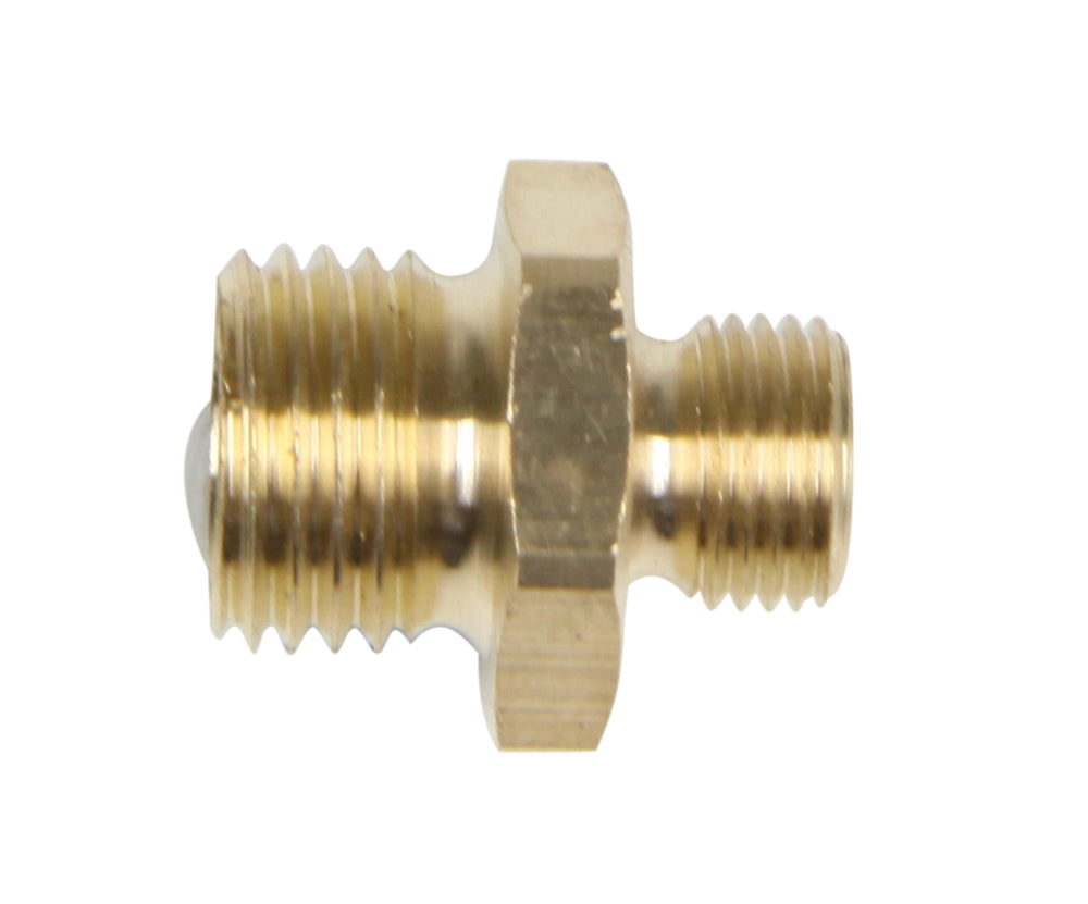 Doppel-Nippel aus Messing 1/8" AG x 1/4" AG