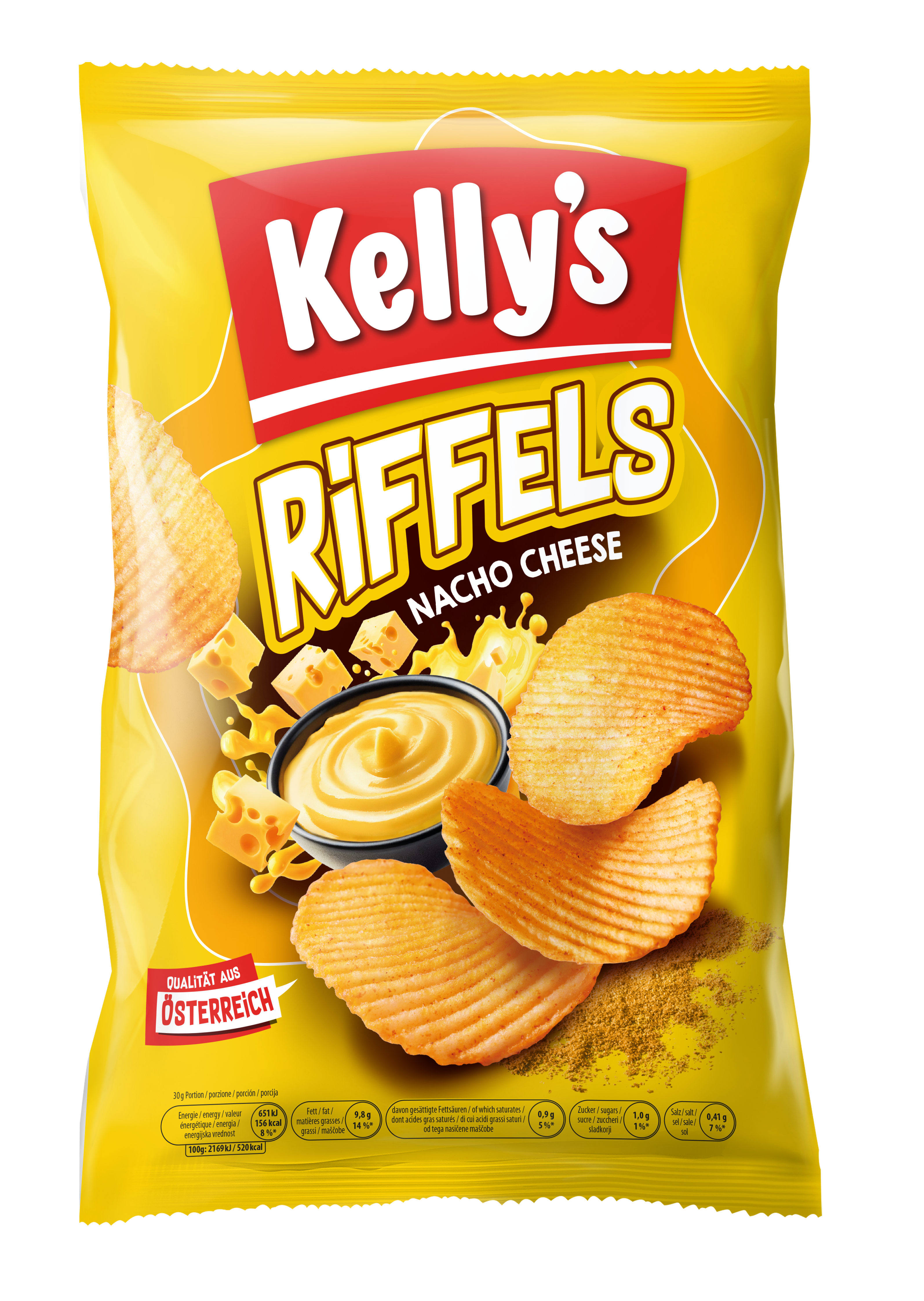Kelly's Riffels Nacho Cheese 130g