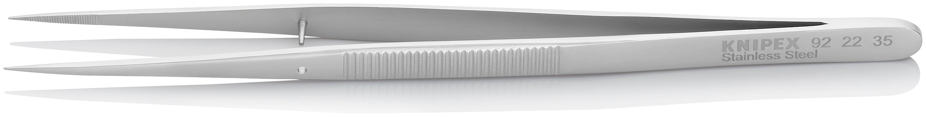 Präzisionspinzette spitze Form geriffelt 155 mm