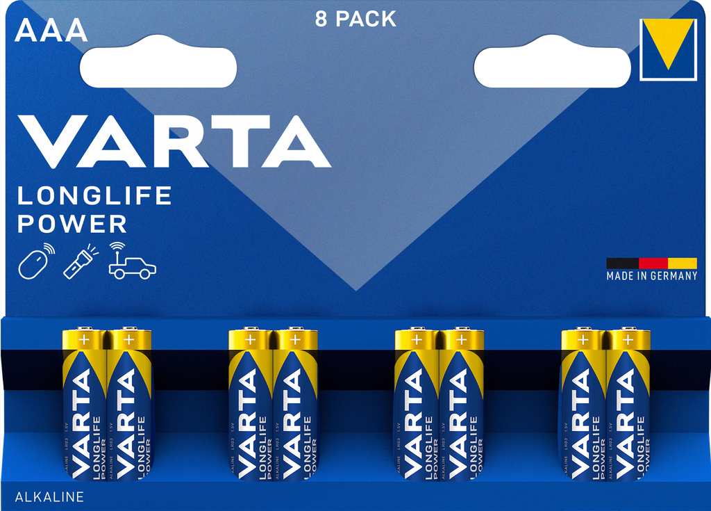8 Batterien Longlife Power Micro AAA