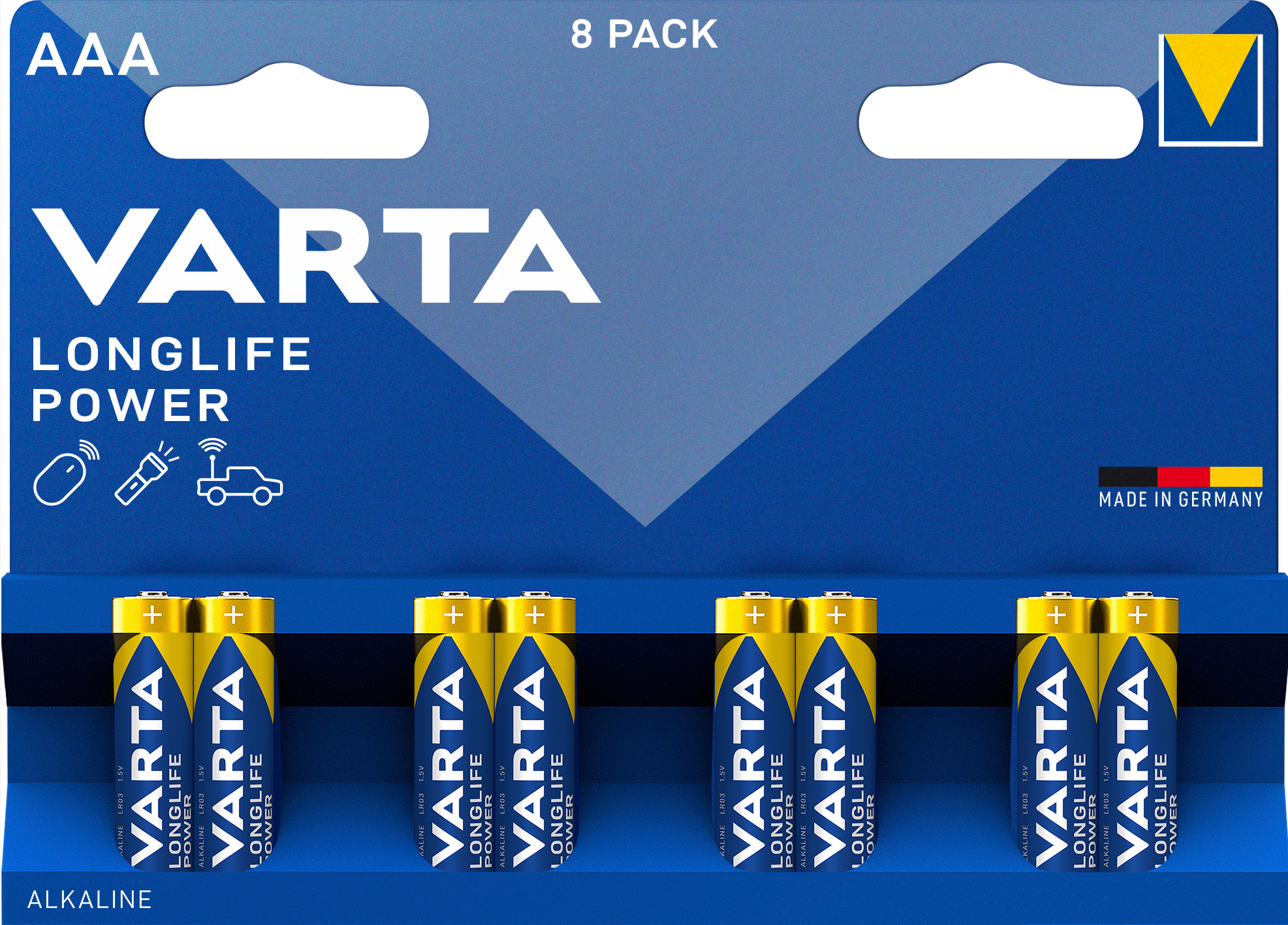 8 Batterien Longlife Power Micro AAA