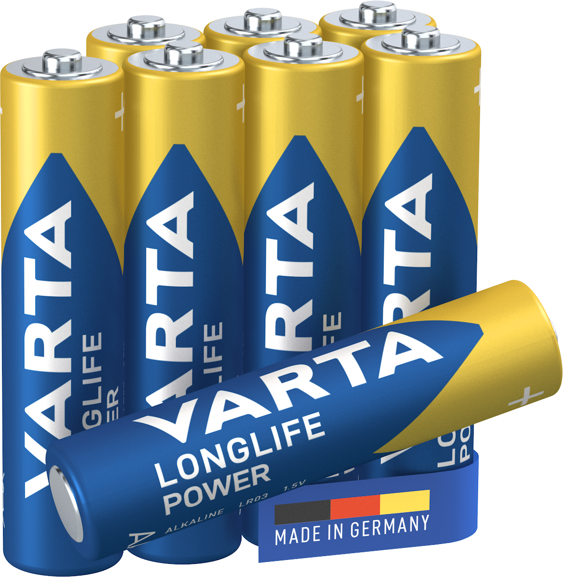 8 Batterien Longlife Power Micro AAA