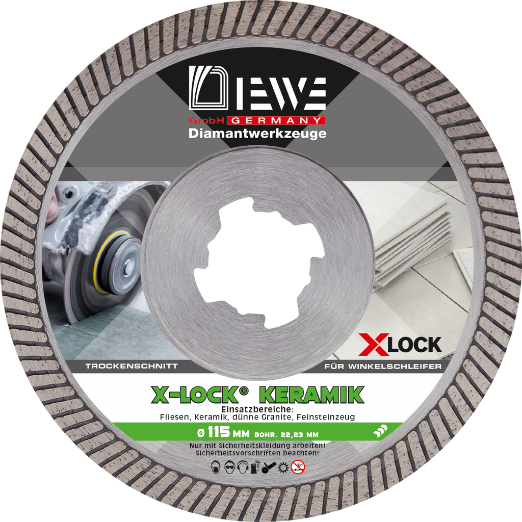 Diamanttrennscheibe KERAMIK Turbo Fine 115 X-Lock