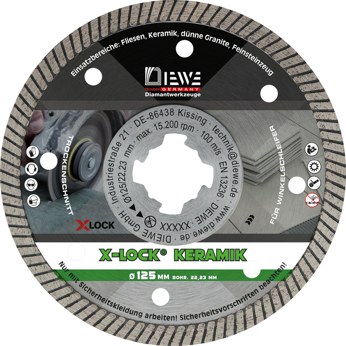 Diamant-Trennscheibe Turbo Fine Cut 125 mm Ø