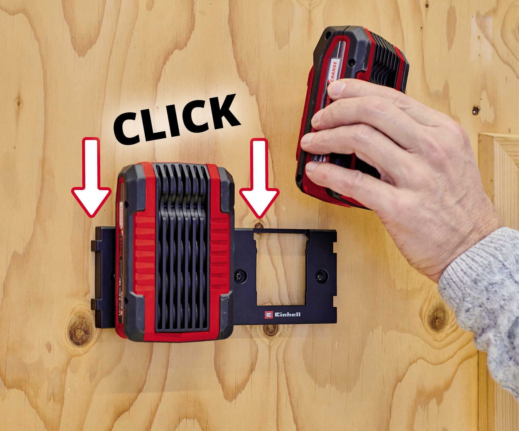 Wandhalterungs-Doppelpack für Einhell Power X-Change Akkus