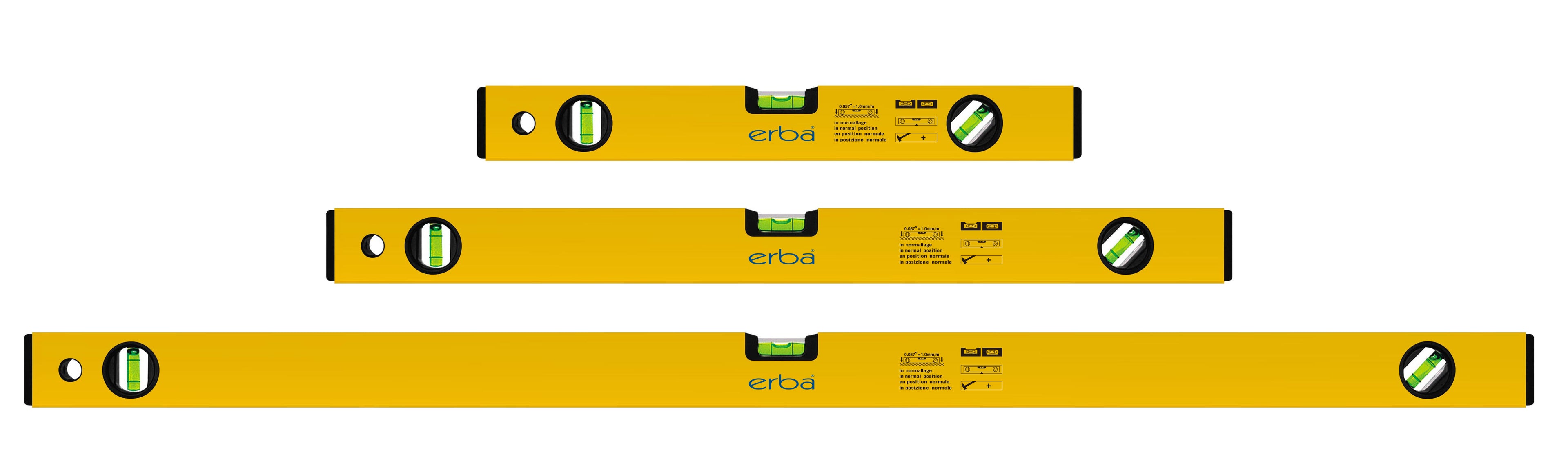 Wasserwaagen-Set 3 tlg. gelb