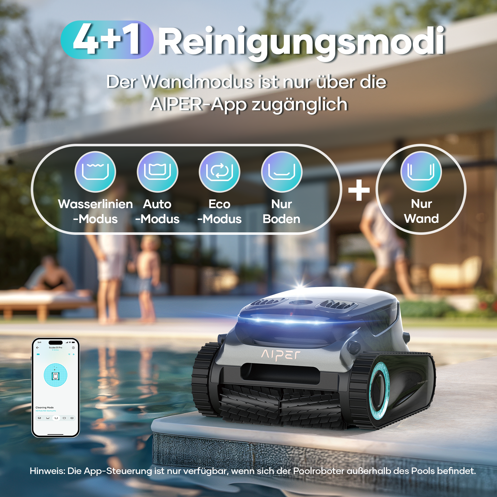 Aiper Scuba S1 Pro kabelloser robotergesteuerter Poolreiniger