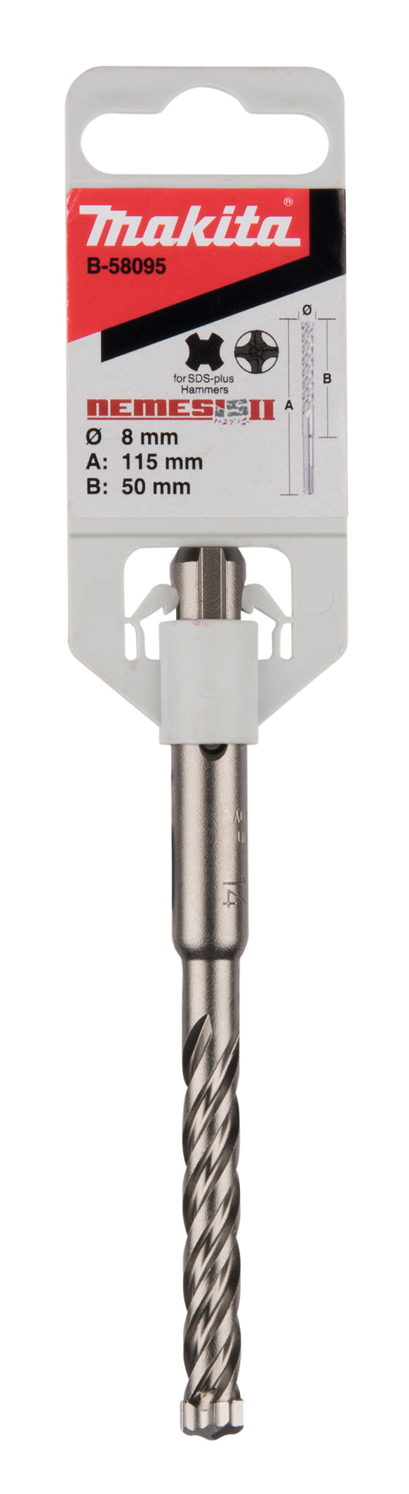 Hammerbohrer SDS-PLUS, Nemesis 2, 8 x 115 mm