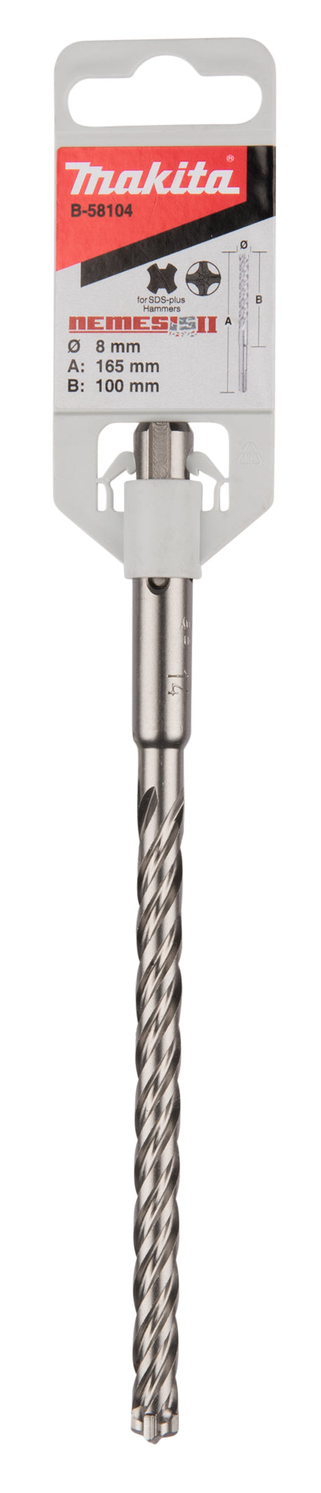Hammerbohrer SDS-PLUS, Nemesis2; 8 x 165 mm