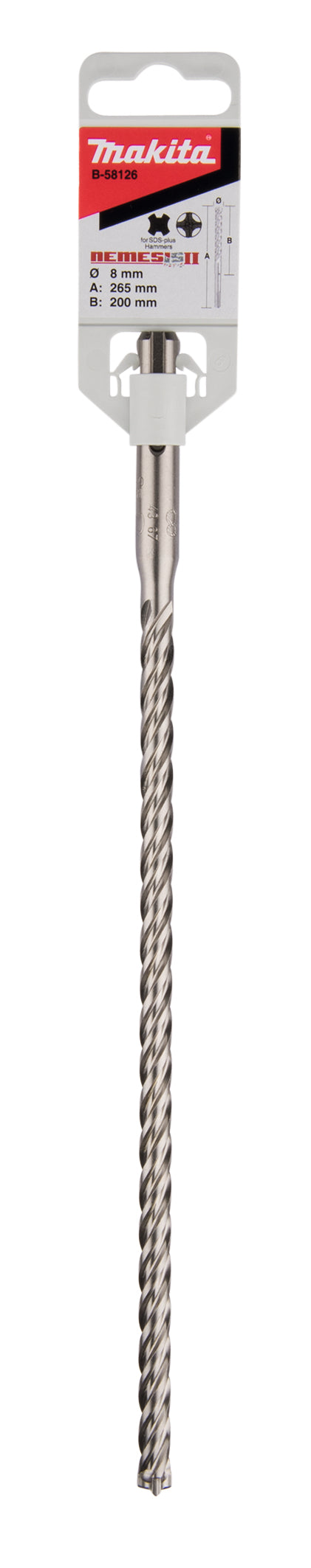Hammerbohrer SDS-PLUS, Nemesis2; 8 x 265 mm