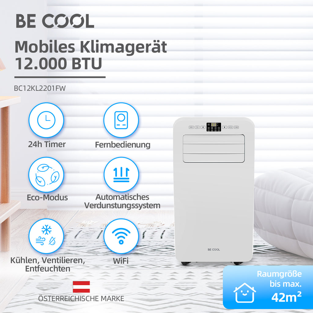 Klimagerät 12.000 BTU mit WIFI