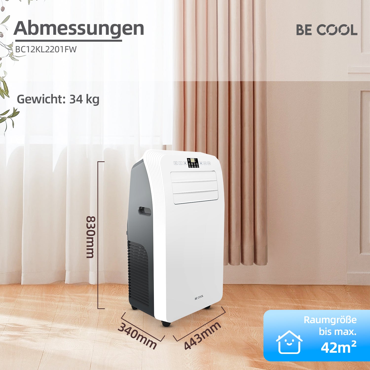 Klimagerät 12.000 BTU mit WIFI
