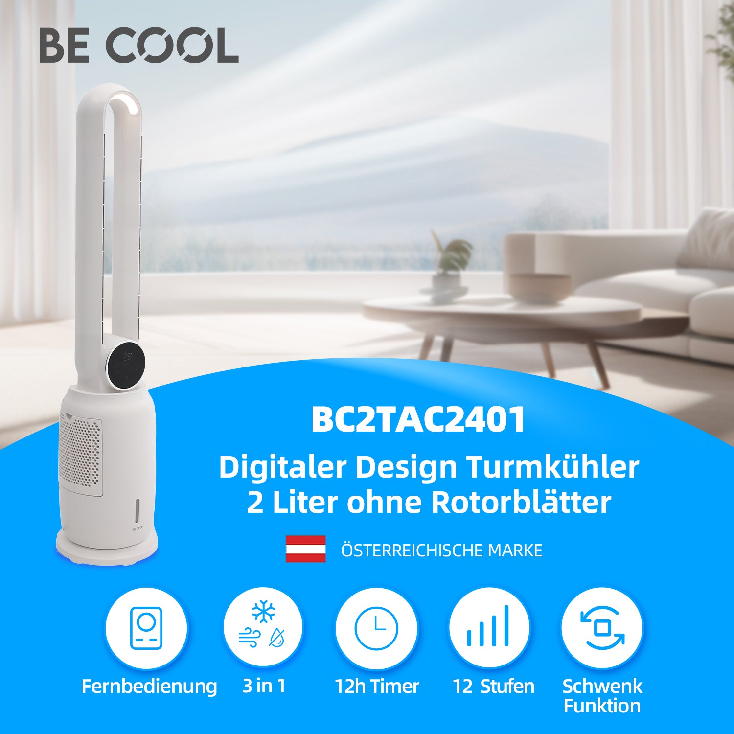 Digitaler-Turmluftkühler 2 l
