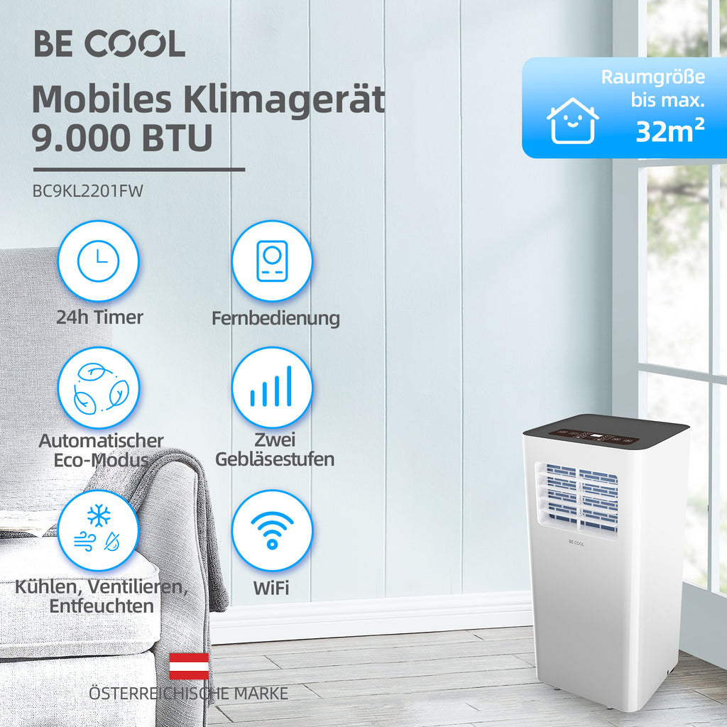 Klimagerät 9.000 BTU mit WIFI