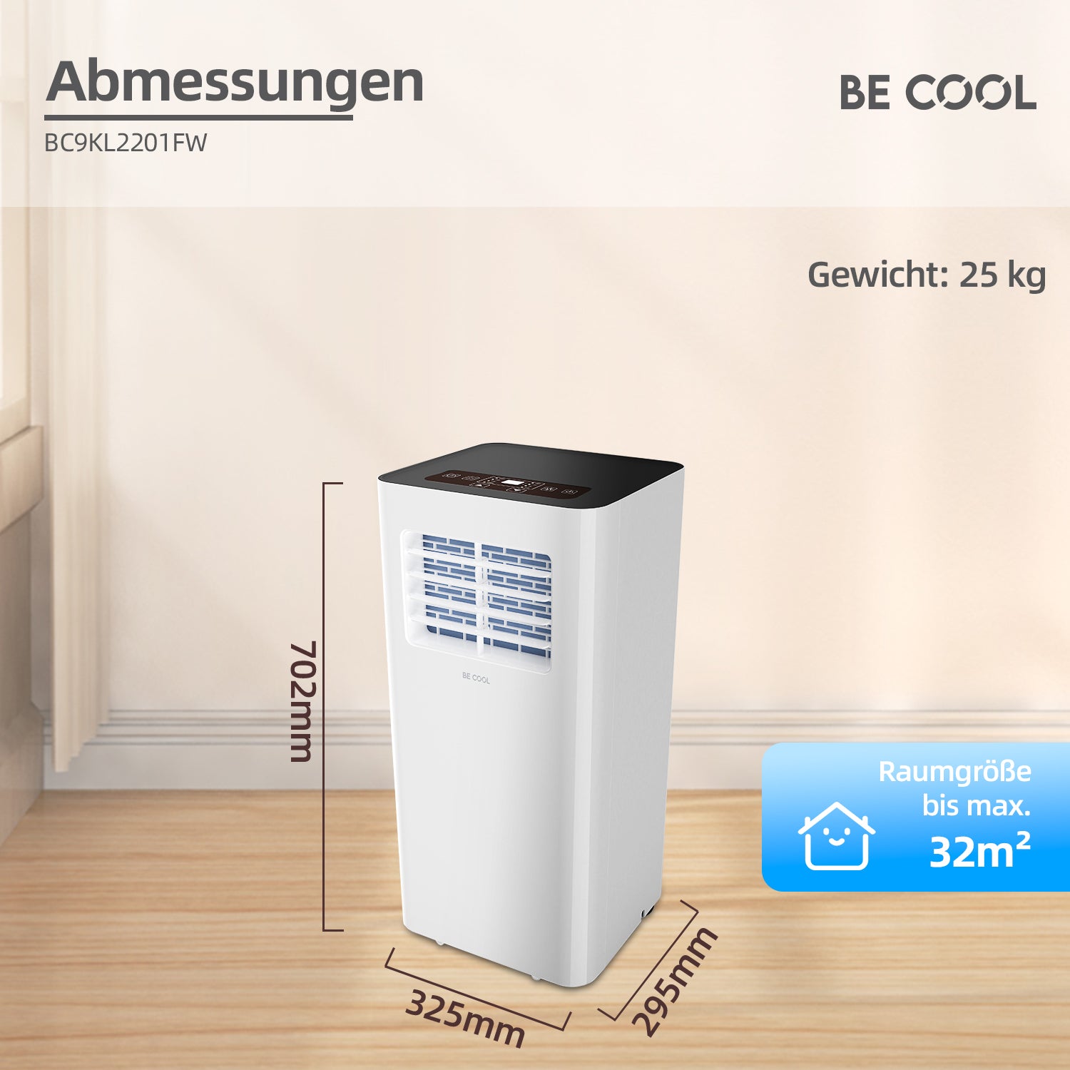 Klimagerät 9.000 BTU mit WIFI