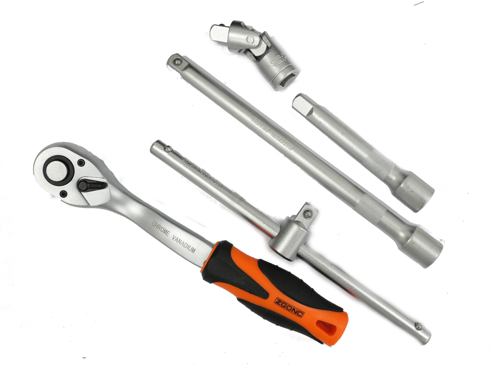 Steckschlüsselsatz 21 tlg. 1/2" CV Stahl ZGONC