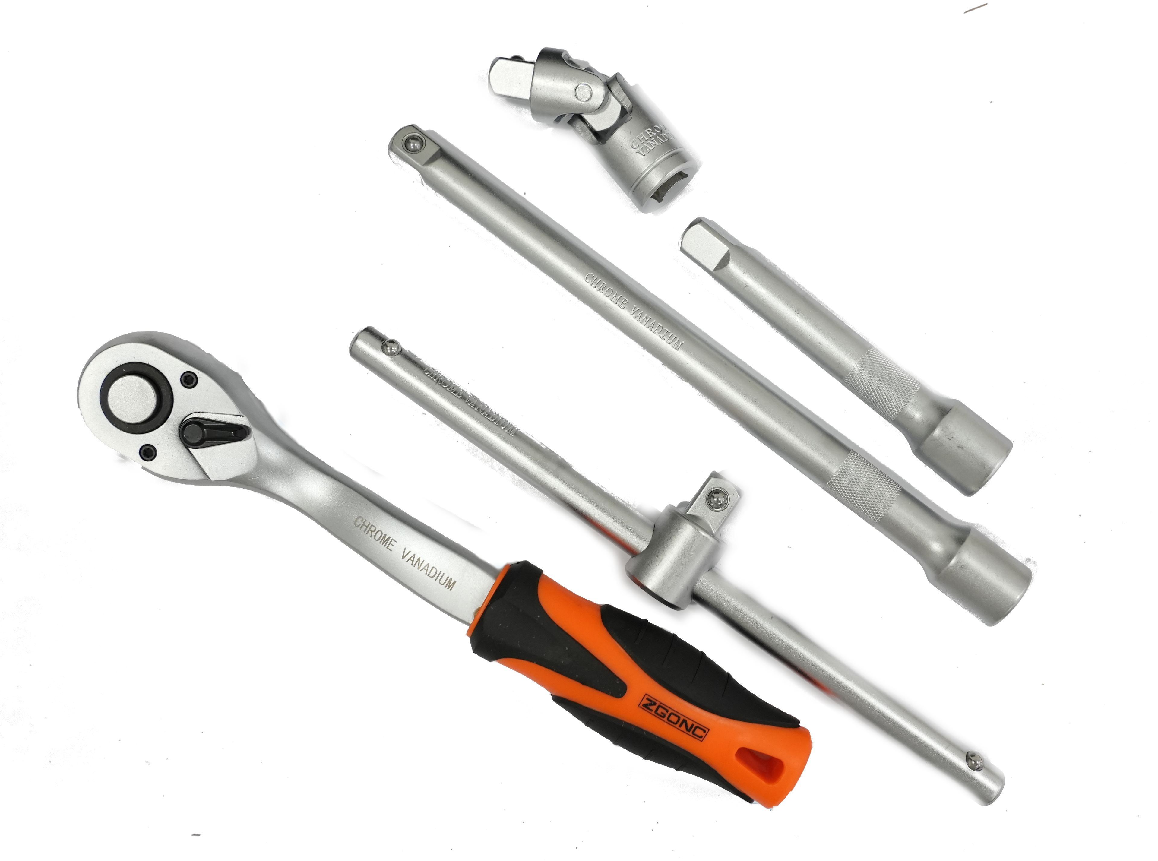 Steckschlüsselsatz 21 tlg. 1/2" CV Stahl ZGONC