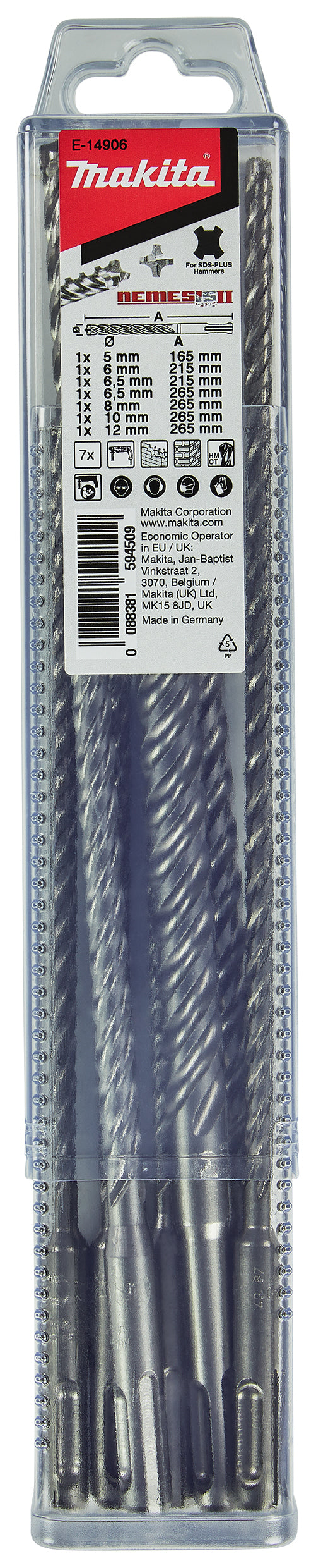 7-tlg. Hammerbohrer-Set SDS-PLUS, Nemesis II