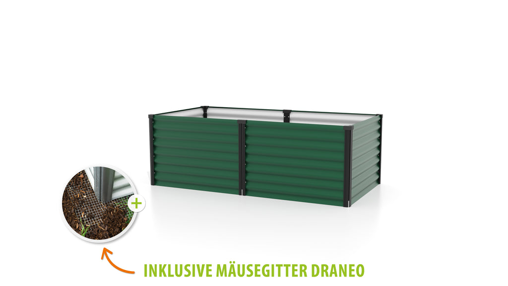 Hochbeet Linus 630, seegras/schwarz - Set