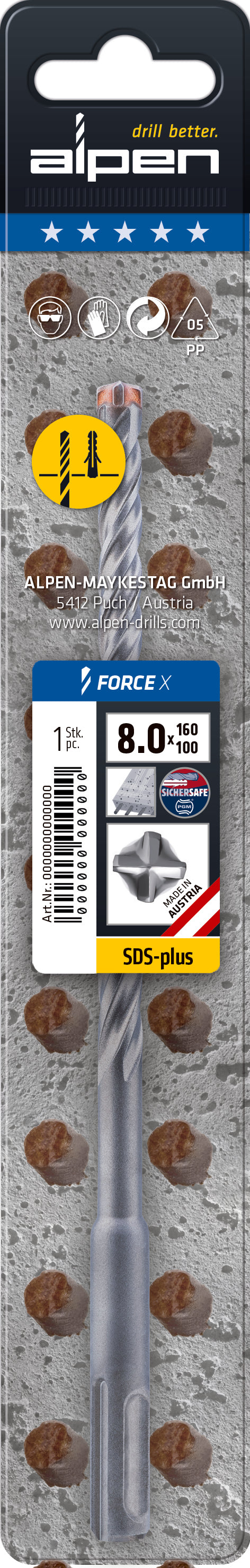 SDS+Bohrer PLT L160/100 10.0 FORCE X