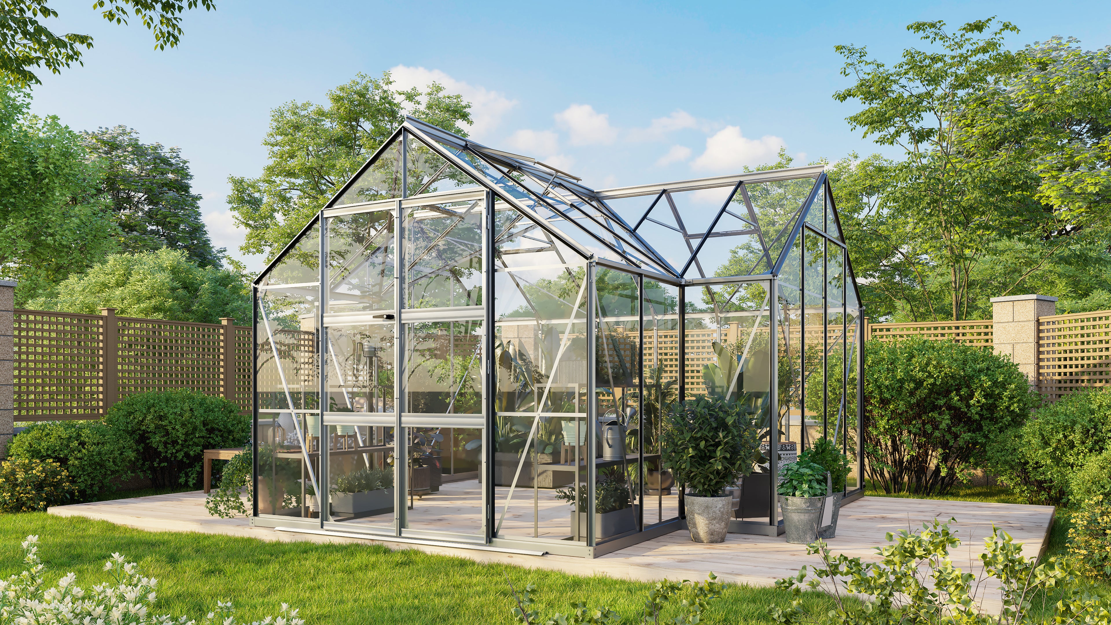 Gewächshaus Clarus ESG 3mm - Set