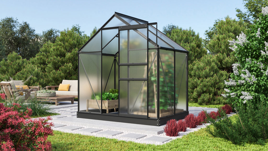 Gewächshaus Comet 2500 HKP4mm, schwarz - Set